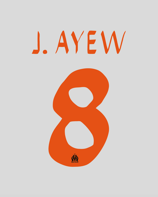 Flocage Nameset Marseille 2012-2013 THIRD 8 J.AYEW