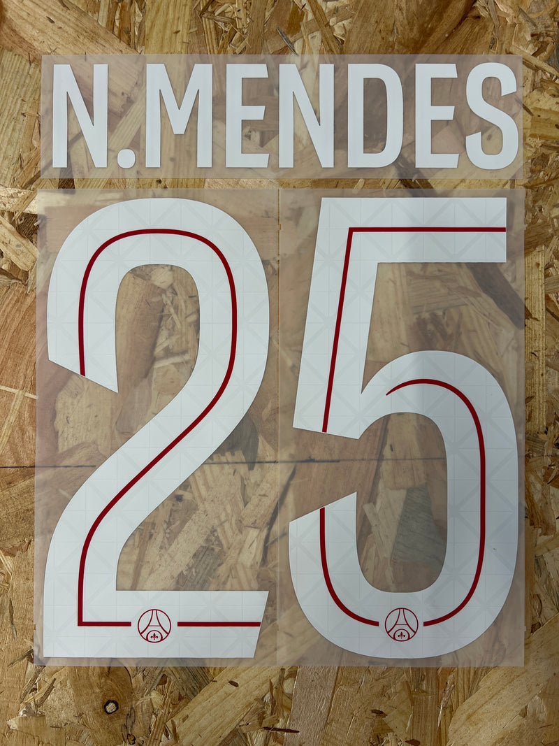 Chargez l&#39;image dans la visionneuse de la galerie, Flocage Nameset Paris UCL 2025-2026 HOME 25 N.MENDES
