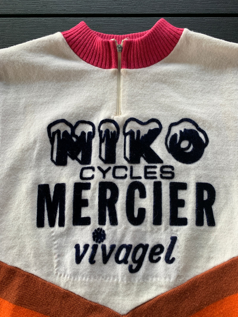 Maillot Vintage Miko Mercier Vivagel – 1979, Tricots Du Rocher 1981, Made In France Taille M