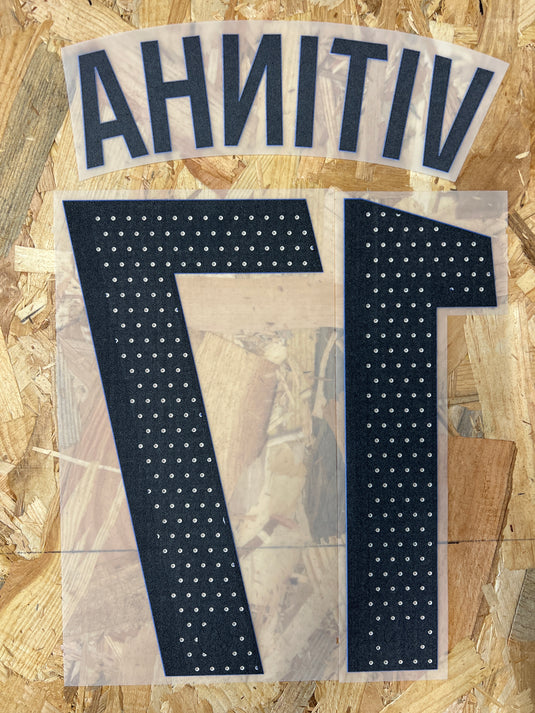 Flocage Nameset Paris UCL 2025-2026 THIRD 17 VITINHA
