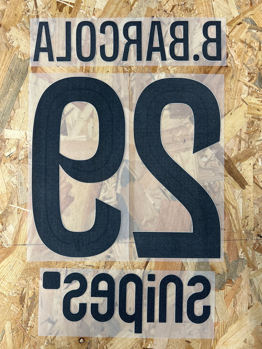 Flocage Nameset Paris 2025-2026 HOME 29 B.BARCOLA