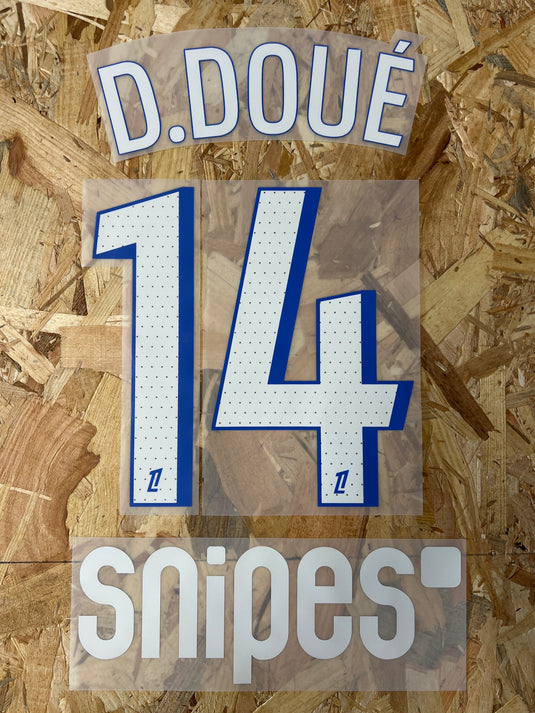 Flocage Nameset Paris 2025-2026 THIRD 14 D.DOUE