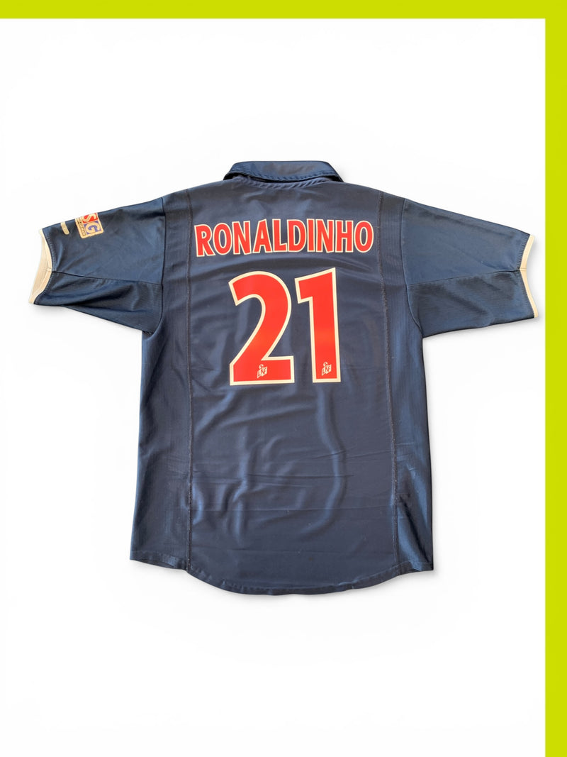 Chargez l'image dans la visionneuse de la galerie, PSG 2001-2002 HOME 21 RONALDINHO
