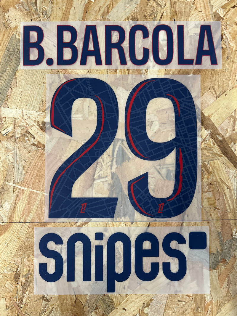 Chargez l&#39;image dans la visionneuse de la galerie, Flocage Nameset Paris 2025-2026 AWAY 29 B.BARCOLA
