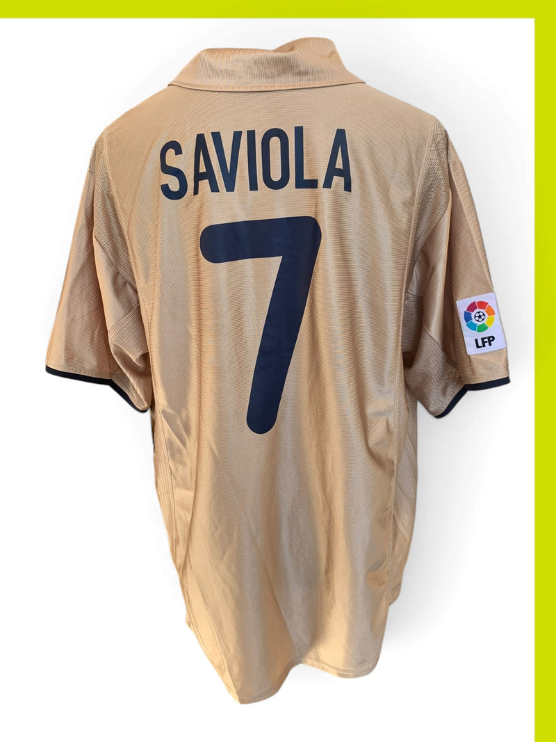 Chargez l'image dans la visionneuse de la galerie, Barcelone 2001-2002 AWAY 7 SAVIOLA (XL)
