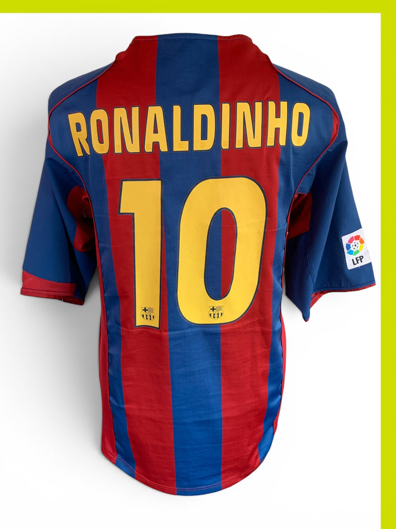 Chargez l'image dans la visionneuse de la galerie, Barcelone 2004-2005 HOME 10 RONALDINHO (XXL)
