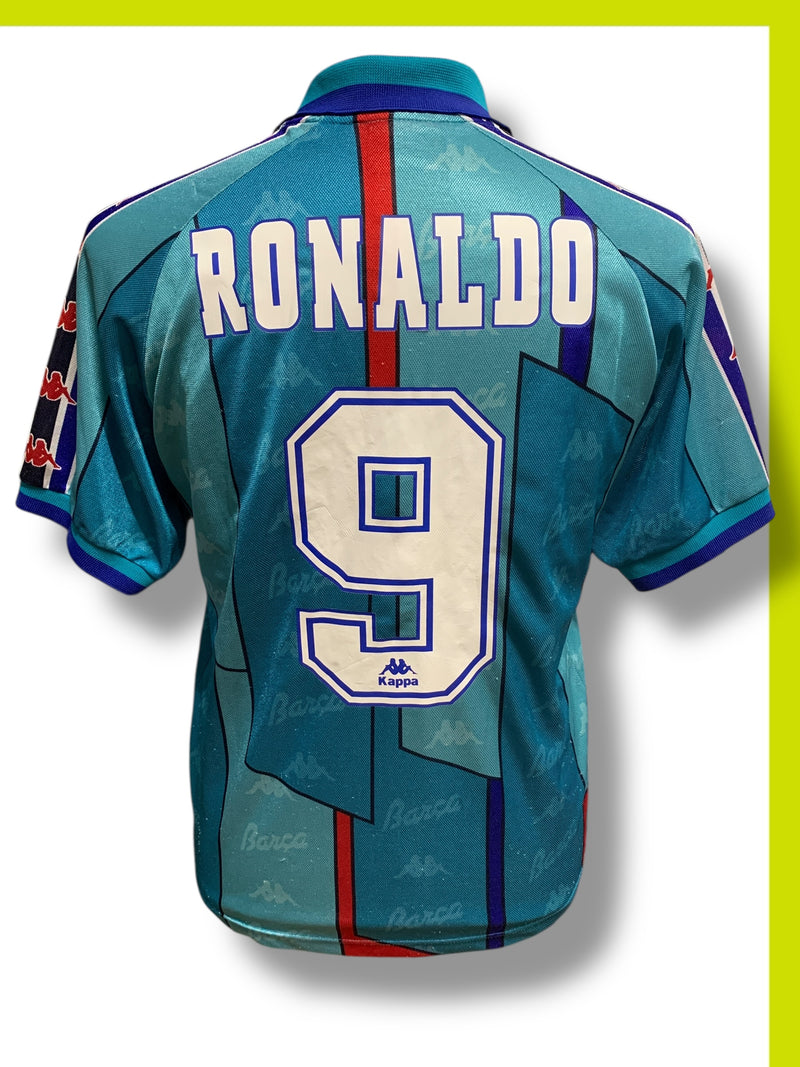 Chargez l'image dans la visionneuse de la galerie, Barcelone 1996-1997 AWAY 9 RONALDO
