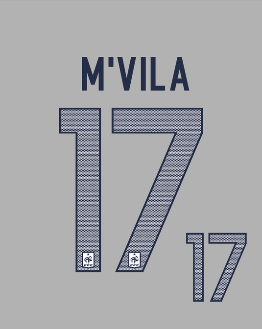 Flocage Nameset France 2012 AWAY 17 M'VILA
