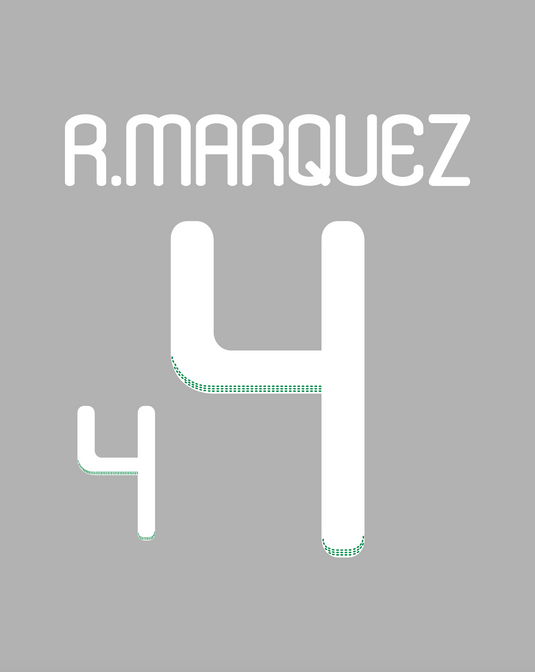 Flocage Nameset Mexique 2010 HOME 4 R.MARQUEZ
